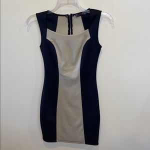 Black & Tan Bodycon Dress
